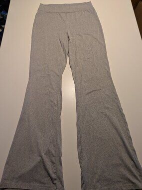 Shein Womens Leggings M Flare Yoga High Waist Gray Stretch